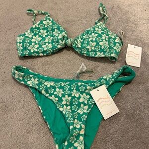 Dippin' Daisy's Green Floral Bikini